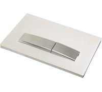 Geberit Sigma50 Plaque de déclenchement, poussoir de haute qualité à double chasse, blanc (blanc alpin) avec chrome brossé, réf. 115.788.11.2