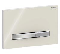 Geberit Sigma50 plaques de déclenchement pour rinçage à 2 quantités, couleur métal chromé, anguleux, 115788JL2, Couleur: Gris sable - CM