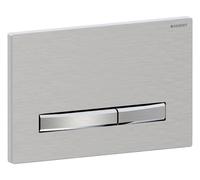 Geberit Sigma50 plaques de déclenchement pour rinçage à 2 quantités, couleur métal chromé, anguleux, 115788GH2, Couleur: Chrome brossé - CM