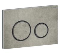Geberit Sigma50 plaques de déclenchement, pour rinçage à 2 quantités, couleur métal chromé noir, rond, 115651JV1, Couleur: chrome noir / aspect béton - CM