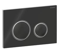 Geberit Sigma50 plaques de déclenchement, pour rinçage à 2 quantités, couleur métal chromé, rond, 115.884.JK.1, Couleur: chromé / lave