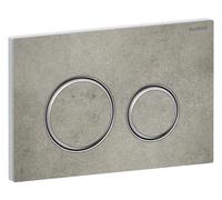 Geberit Sigma50 plaques de déclenchement, pour rinçage à 2 quantités, couleur métal chromé, rond, 115884JV1, Couleur: chromé / aspect béton - CM