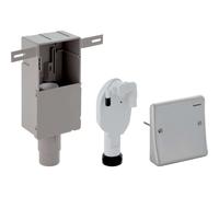 Geberit - Siphon à encastrer pour appareils, avec deux raccords, boîtier à encastrer et plaque de fermeture 152.233.00.1