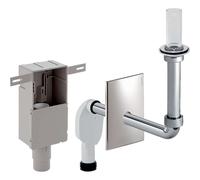 Geberit - Siphon à encastrer pour lavabo, kit de finition, sortie horizontale, chrome brillant 151.122.21.1