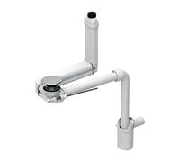 Geberit - Siphon de lavabo gain de place Clou, pour commande par tirette, chrome 152.059.21.1