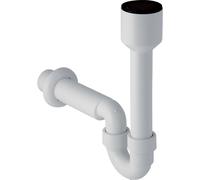 Geberit - Siphon en tube pour déversoir mural, sortie horizontale, d 40 mm, blanc alpin 152.607.11.1