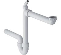 Geberit - Siphon en tube pour éviers, encombrement réduit, sortie horizontale, d 40 mm 152.885.11.1