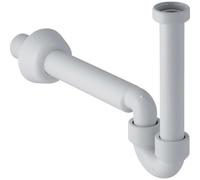 Geberit Siphon de courbure 1 1/4" x 32 mm – pour lavabo et bidet – évac. horiz., PP blanc
