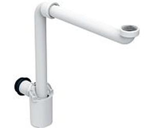 Geberit siphon gain de place 151116111 siphon tubulaire submersible, 2000 2000 /4", 32 mm, modèle gain de place, pour lavabos, sortie horizontale, blanc alpin