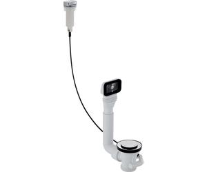 Geberit - Siphon pour éviers avec trop-plein, actionnement rotatif G 1 1/2, chrome brillant 152.929.20.1