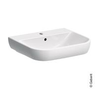 Geberit Lavabo Smyle 500227018 55x48 cm blanc KeraTect, avec trou pour robinetterie et trop-plein