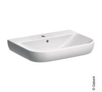 Geberit Lavabo mural Smyle Square 500.230.01.8 - 65x48 cm, KeraTect, blanc brillant, trop-plein