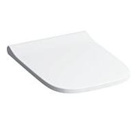 Geberit Abattant WC Smyle Square 500.238.01.1 Slim antibactérien, charnières chromées - blanc
