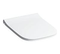 Geberit Smyle Square WC siège 500240011 blanc, avec mécanisme de fermeture amortie, charnières chromé