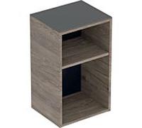 Geberit Armoire latérale Smyle Square 500.358.JR.1 36×29,9×60 cm sous-lavabo suspendu noir-noyer