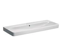 Geberit Smyle Square - Double lavabo 120x48 cm, avec trop-plein, sans trou pour robinetterie, blanc 500.225.01.1