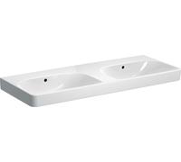 Geberit Smyle Square lavabo 120x48 cm rectangulaire classique-de meuble-encastrée-double blanc brillant 500.224.01.1