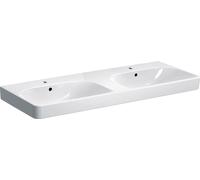Geberit Smyle Square lavabo 120x48 cm rectangulaire classique-de meuble-encastrée-double blanc mat 500.223.01.8