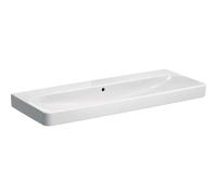 Geberit Smyle Square lavabo 500225018 blanc KeraTect, 120x48cm, sans trou pour robinetterie, avec trop-plein