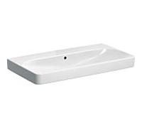 Geberit Lavabo Smyle Square 90x48cm rectangulaire encastré blanc KeraTect sans trou avec trop-plein