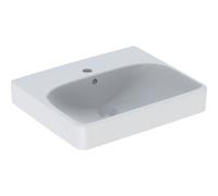 Geberit Smyle Square lave-mains 500256011 blanc, 50x41cm, avec trou pour robinetterie et trop-plein