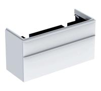 Geberit Smyle Square - Meuble pour lavabo, 118x47x62 cm, 2 tiroirs, blanc brillant / blanc mat 500.356.00.1