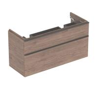 Geberit Smyle Square - Meuble pour lavabo, 118x47x62 cm, 2 tiroirs, noyer / lave 500.356.JR.1