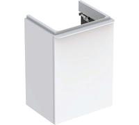 Geberit Smyle Square - Meuble pour lavabo, 44x36x62 cm, 1 porte, charnières à gauche, blanc brillant / blanc mat 500.351.00.1