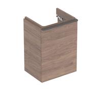 Geberit Smyle Square - Meuble pour lavabo, 44x36x62 cm, 1 porte, charnières à gauche, noyer / lave 500.351.JR.1