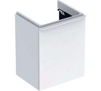 Geberit Smyle Square - Meuble pour lavabo, 49x41x62 cm, 1 porte, charnières à droite, blanc brillant / blanc mat 500.363.00.1