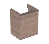 Geberit Smyle Square - Meuble pour lavabo, 49x41x62 cm, 1 porte, charnières à droite, noyer / lave 500.363.JR.1