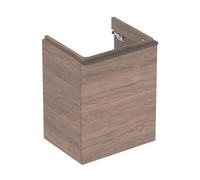 Geberit Smyle Square - Meuble pour lavabo, 49x41x62 cm, 1 porte, charnières à gauche, noyer / lave 500.364.JR.1