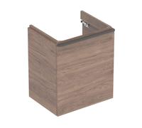 Geberit Smyle Square - Meuble pour lavabo, 54x43x62 cm, 1 porte, charnières à droite, noyer / lave 500.365.JR.1