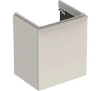 Geberit Smyle Square - Meuble pour lavabo, 54x43x62 cm, 1 porte, charnières à gauche, sable gris 500.366.JL.1
