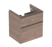 Geberit Smyle Square - Meuble pour lavabo, 58x47x62 cm, 2 tiroirs, noyer / lave 500.352.JR.1