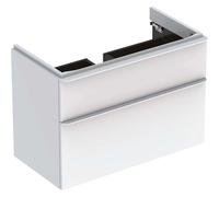 Geberit Smyle Square - Meuble pour lavabo, 88x47x62 cm, 2 tiroirs, blanc brillant / blanc mate 500.354.00.1