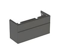 Geberit Smyle Square meuble sous-vasque double 500356JK1 118,4x61,7x47cm, 2 tiroirs, lave mat