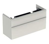 Geberit Meuble sous-vasque Smyle Square 500356JL1 118,4x61,7x47cm, 2 tiroirs, gris sable brillant