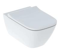 Geberit WC suspendu Smyle Square 500.683.00.2 – Rimfree sans rebord, abattant antibactérien, blanc