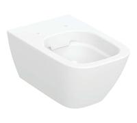 Geberit Smyle Square WC à chasse deau basse, sans rebord, suspendu, 4,5/6l, forme fermée, 500.208.01.8, Couleur: Blanc, avec KeraTect