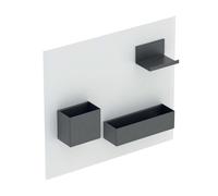 Geberit - Tableau magnétique avec compartiments, 45x39 cm, blanc mat / lave mat 500.649.01.2