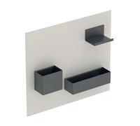 Geberit - Tableau magnétique avec compartiments, 45x39 cm, gris de sable mat / lave mat 500.649.JL.2