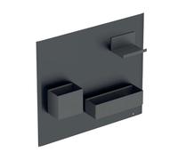 Geberit - Tableau magnétique avec compartiments, 45x39 cm, noir mat / lave mat 500.649.16.1