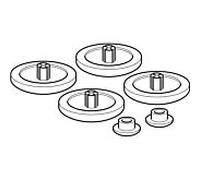 Geberit tampon de siège/couvercle 598094000 pour sièges WC , set 2000 , blanc