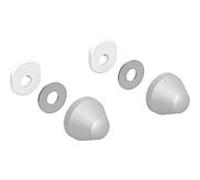 Geberit top cap set 217713461 chrome mat, lot de 2 pièces, plastique, blanc