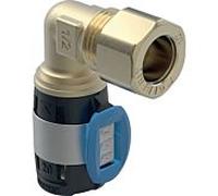 Geberit transition match0 FlowFit 620700001 DN 12/10, Ø 16/12 mm, 5,5 cm, 90 degrés, avec raccord à compression