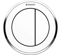Geberit Typ 10 bouton de chasse d'eau pour WC chrome brillant-blanc 116.056.KJ.1
