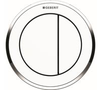 Geberit Typ 10 bouton de chasse d'eau pour WC chrome brillant-blanc 116.057.KJ.1