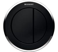 Geberit Bouton de chasse d'eau Typ 10 116.057.KM.1 pneumatique double chasse chrome/noir