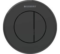 Commande Geberit type 10 ronde PN double touche encastrer noir mat noir - GEBERIT 116.055.16.1
